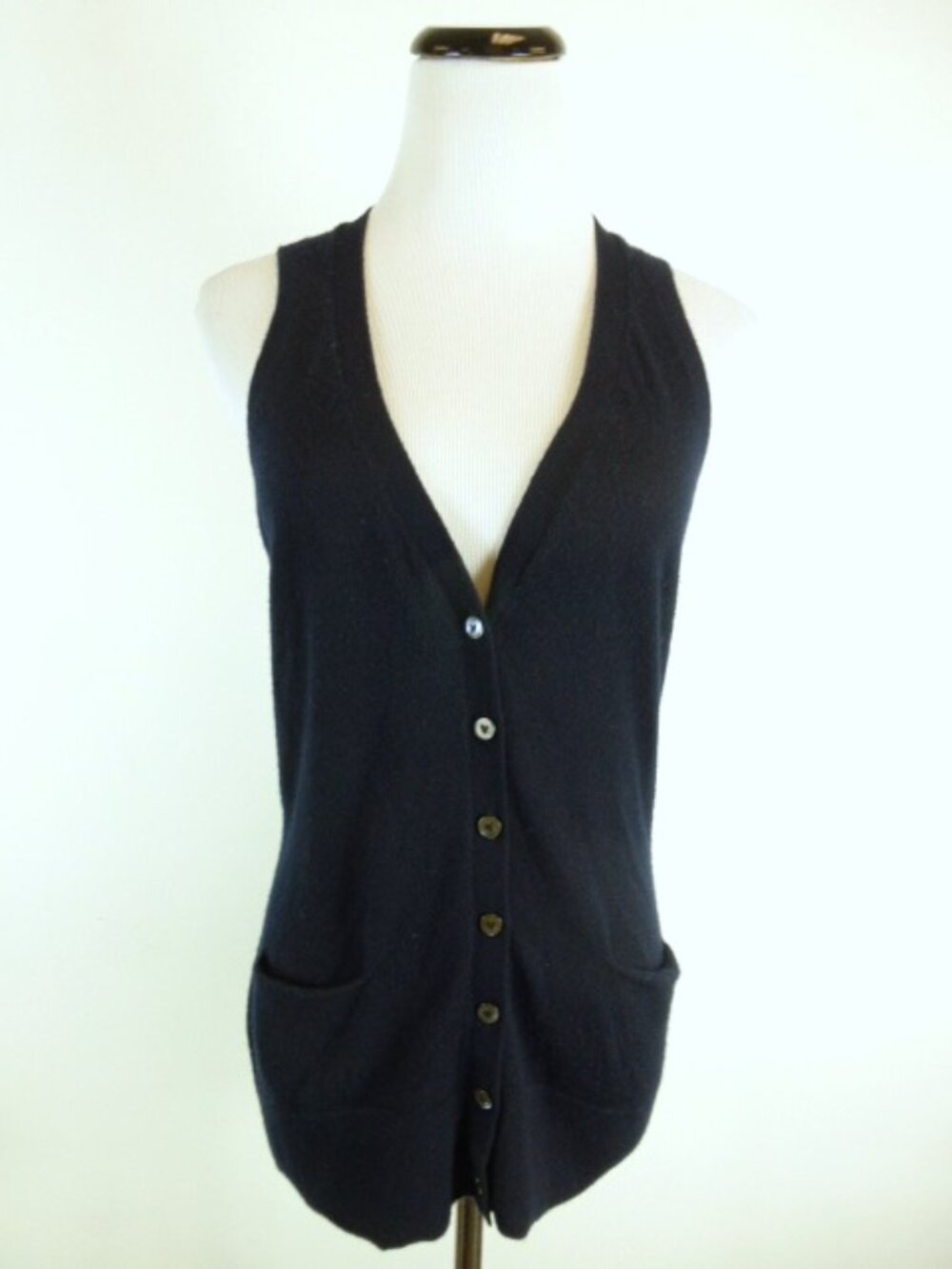 VINCE NAVY CASHMERE sleeveless SWEATER VEST XS